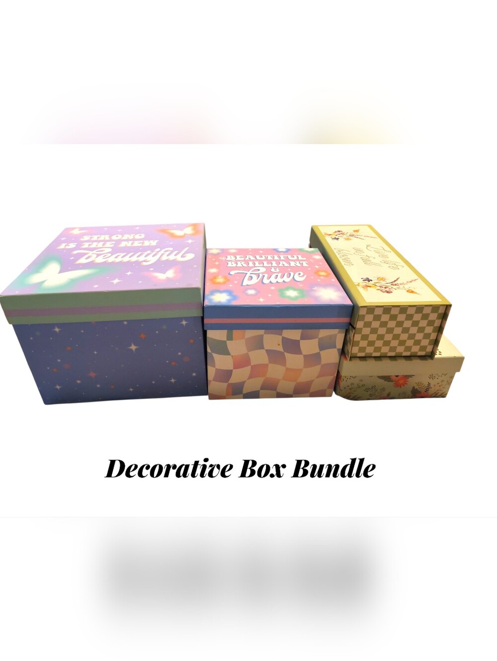 Decorative Gift Box Bundle - Pastel Floral & Patterned Set